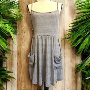 Y2K WEAVERS Mini Stripe Spaghetti Strap Dress - Medium